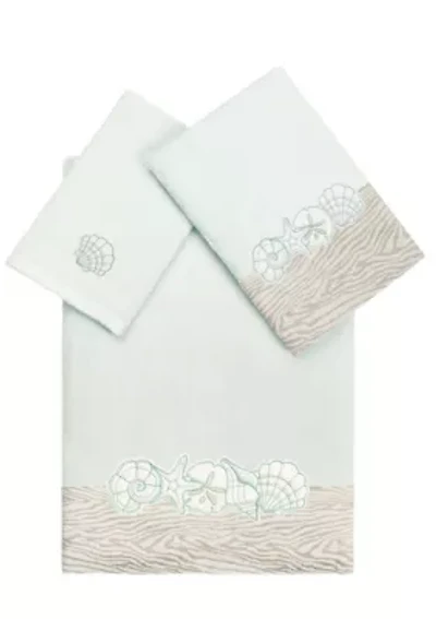SHELL ROW 3PC Embellished Towel Set