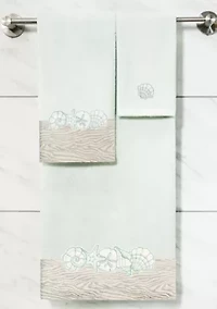 SHELL ROW 3PC Embellished Towel Set