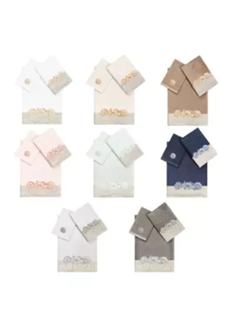 SHELL ROW 3PC Embellished Towel Set