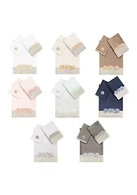 SHELL ROW 3PC Embellished Towel Set