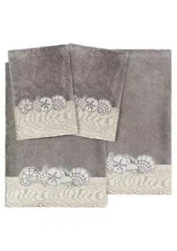SHELL ROW 4PC Embellished Towel Set