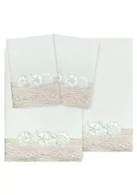 SHELL ROW 4PC Embellished Towel Set