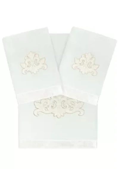 MAY 3PC Embellished Towel Set