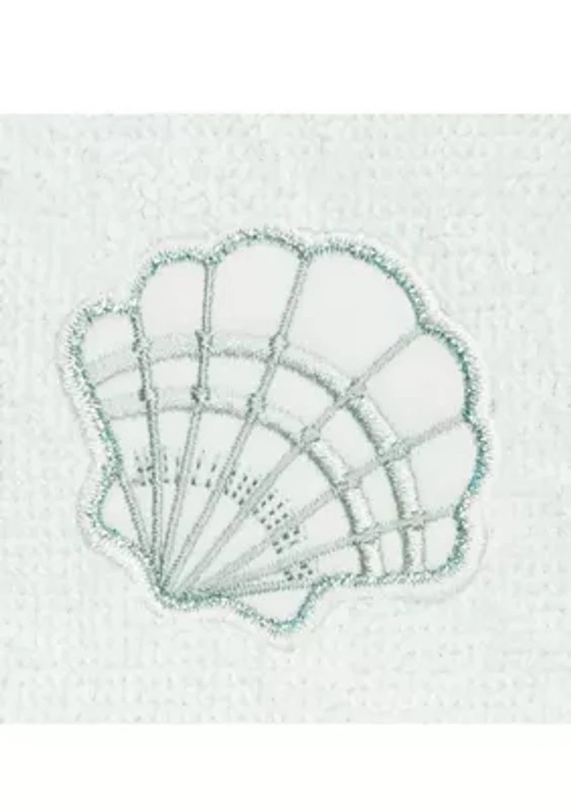 SHELL ROW 2PC Embellished Fingertip Towel Set
