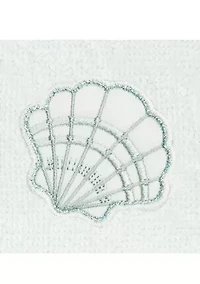 SHELL ROW 2PC Embellished Fingertip Towel Set