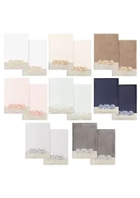 SHELL ROW 2PC Embellished Bath Towel Set