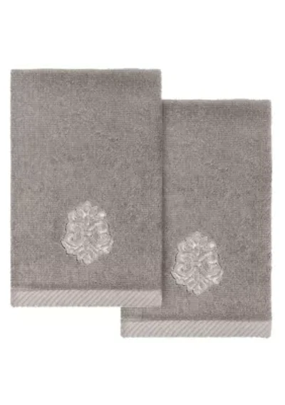 MAY 2PC Embellished Fingertip Towel Set