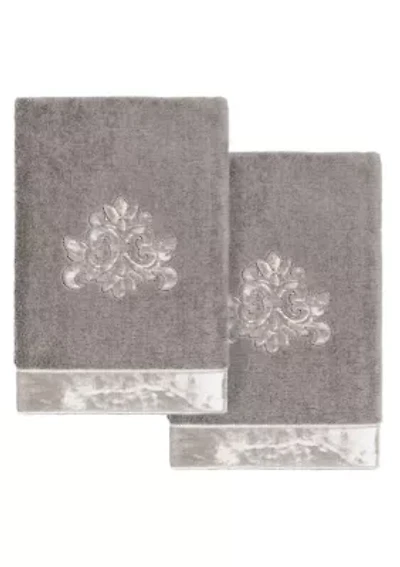 MAY 2PC Embellished Hand Towel Set
