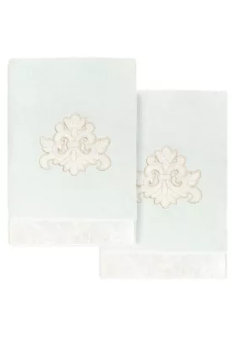 MAY 2PC Embellished Hand Towel Set