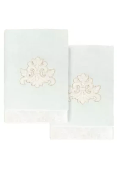 MAY 2PC Embellished Hand Towel Set