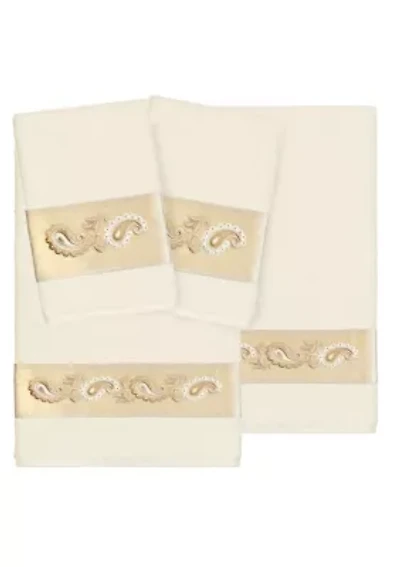 MACKENZIE 4PC Embellished Towel Set