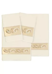 MACKENZIE 4PC Embellished Towel Set