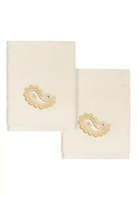 MACKENZIE 2PC Embellished Washcloth Set