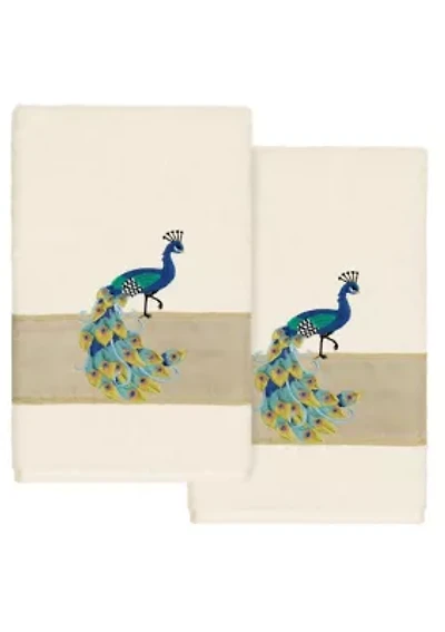 PENELOPE 2PC Embellished Hand Towel Set