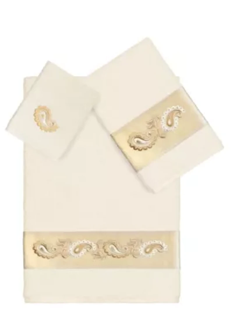MACKENZIE 3PC Embellished Towel Set