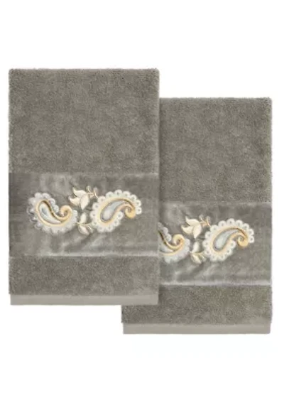 MACKENZIE 2PC Embellished Hand Towel Set