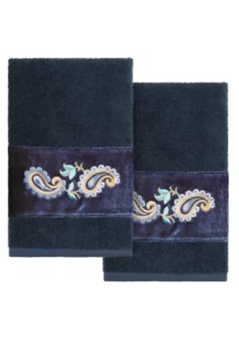 MACKENZIE 2PC Embellished Hand Towel Set
