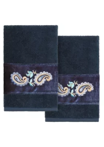 MACKENZIE 2PC Embellished Hand Towel Set