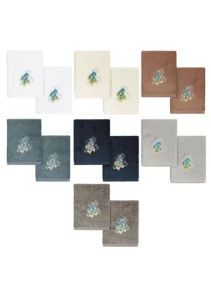 PENELOPE 2PC Embellished Washcloth Set