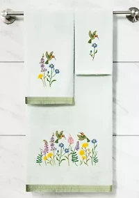 HADA 2PC Embellished Hand Towel Set