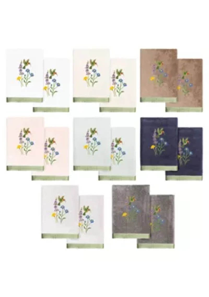 HADA 2PC Embellished Hand Towel Set