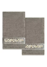 MACKENZIE 2PC Embellished Bath Towel Set
