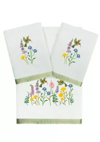 HADA 3PC Embellished Towel Set