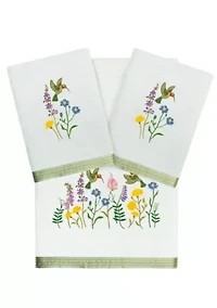 HADA 3PC Embellished Towel Set