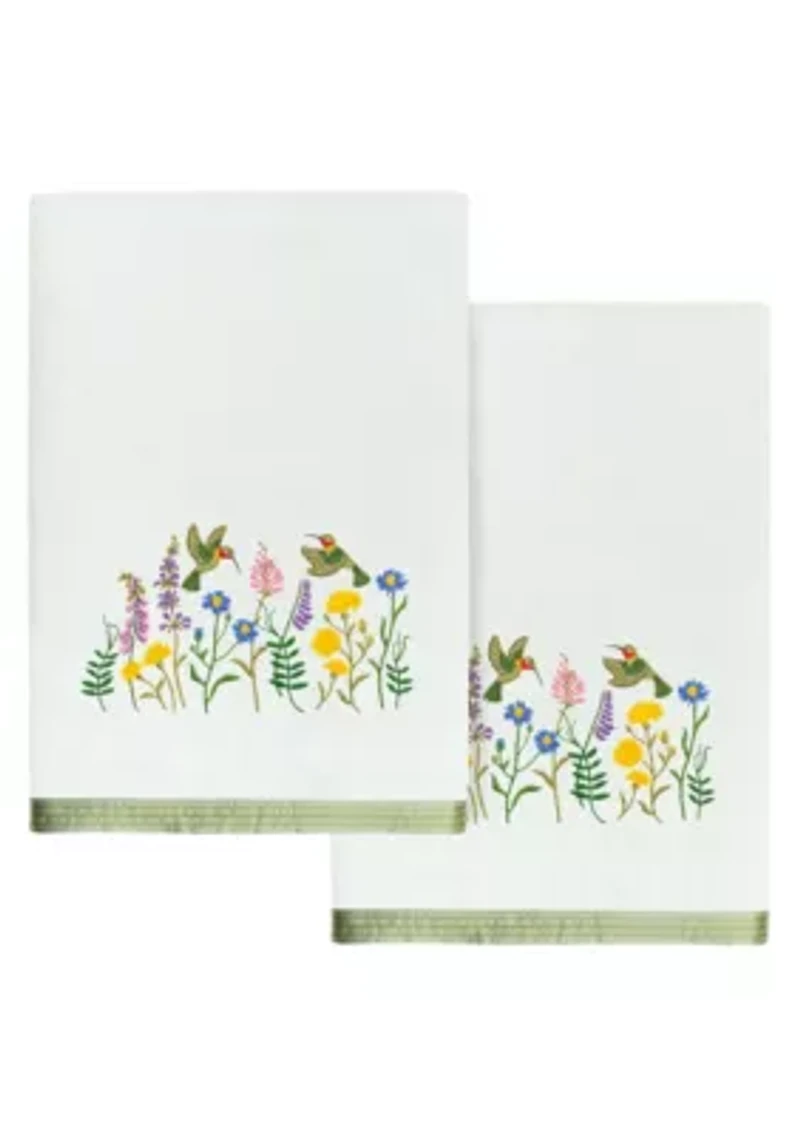 HADA 2PC Embellished Bath Towel Set