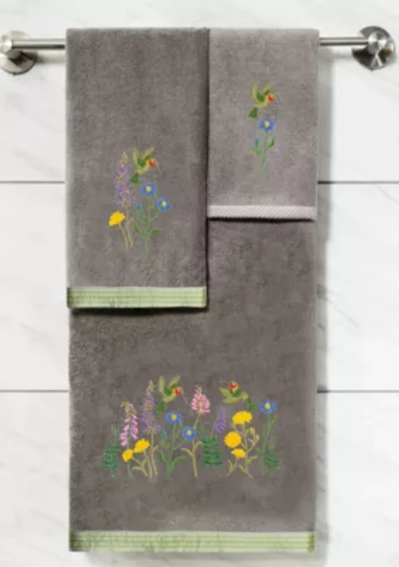 HADA 2PC Embellished Bath Towel Set