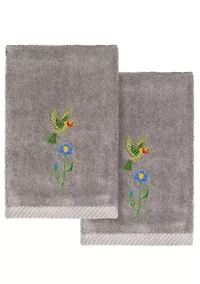 HADA 2PC Embellished Fingertip Towel Set