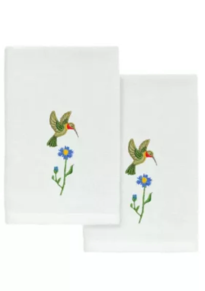 HADA 2PC Embellished Fingertip Towel Set