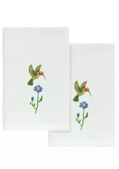 HADA 2PC Embellished Fingertip Towel Set