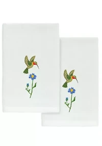 HADA 2PC Embellished Fingertip Towel Set