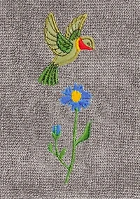 HADA 2PC Embellished Fingertip Towel Set