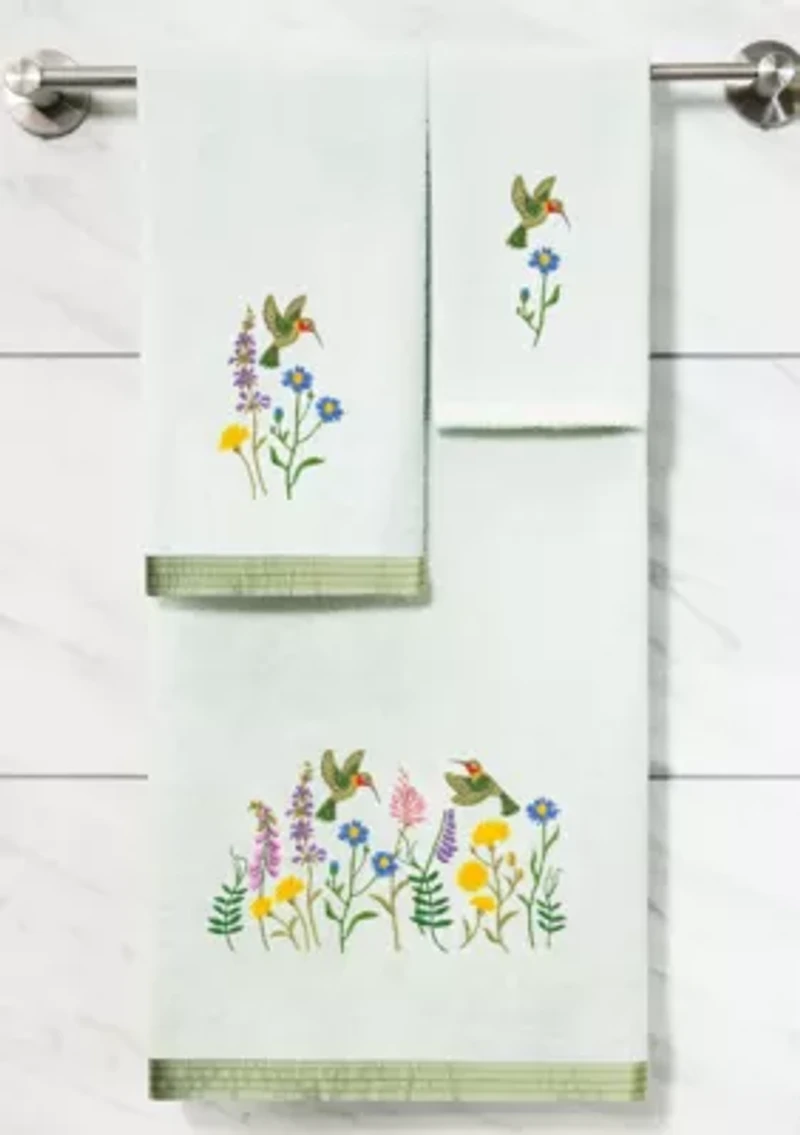 HADA 2PC Embellished Fingertip Towel Set