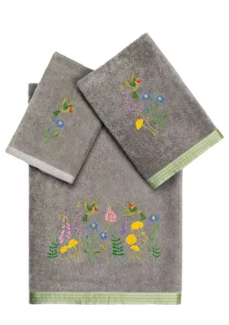 HADA 3PC Embellished Towel Set