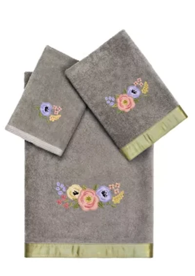 VERANO 3PC Embellished Towel Set