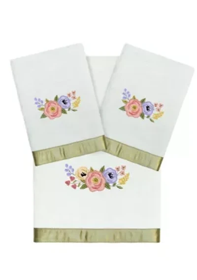 VERANO 3PC Embellished Towel Set
