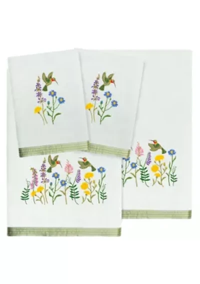 HADA 4PC Embellished Towel Set