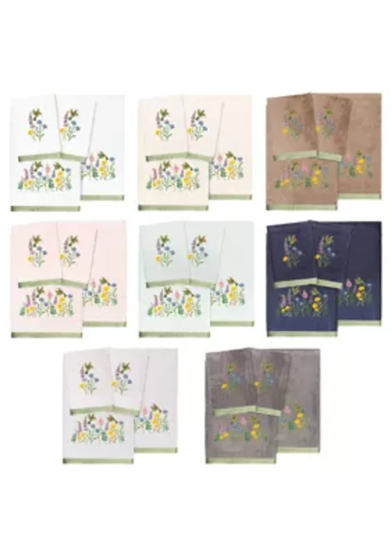 HADA 4PC Embellished Towel Set