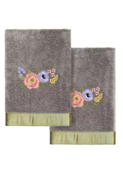 VERANO 2PC Embellished Hand Towel Set
