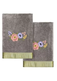 VERANO 2PC Embellished Hand Towel Set