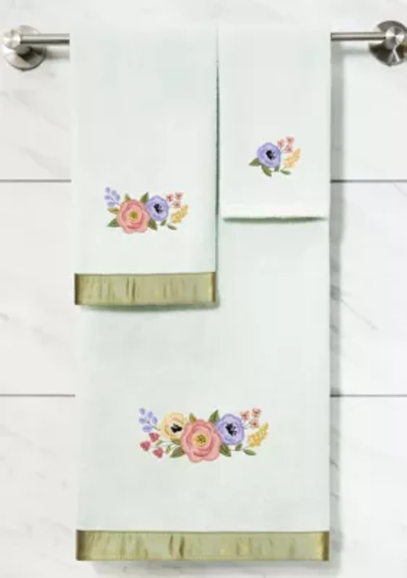 VERANO 2PC Embellished Hand Towel Set