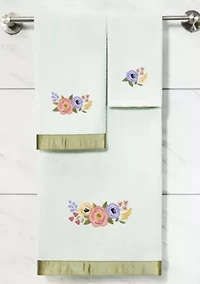 VERANO 2PC Embellished Hand Towel Set