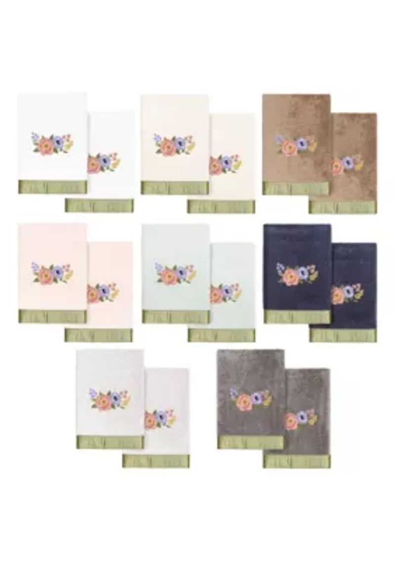 VERANO 2PC Embellished Hand Towel Set