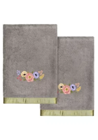 VERANO 2PC Embellished Bath Towel Set