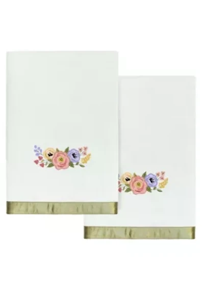 VERANO 2PC Embellished Bath Towel Set