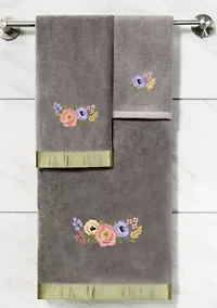 VERANO 2PC Embellished Bath Towel Set