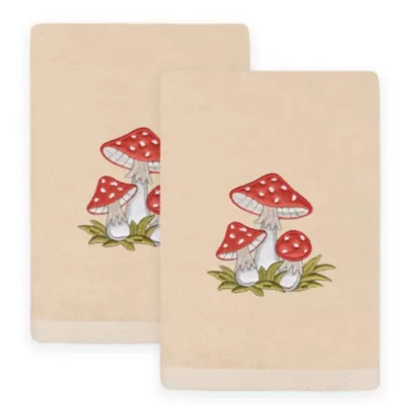 SPRING MUSHROOMS Hand Towels (Set of 2)